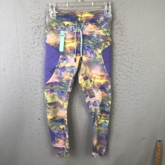 Lululemon Pants - Lululemon Leggings Womens 6 Multicolor Tie Dye Cropped Zip Pockets Athleisure